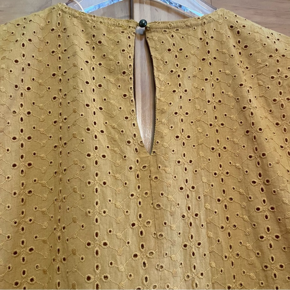 Knox Rose Mustard Gold Eyelet Dress NWT - Picture 4 of 6